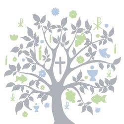 Ambiente Serviette Kommunion Symbol Baum silber 33x33cm 20 Stück Ambiente Serviette Kommunion Symbol Baum silber 33x33cm 20 Stück