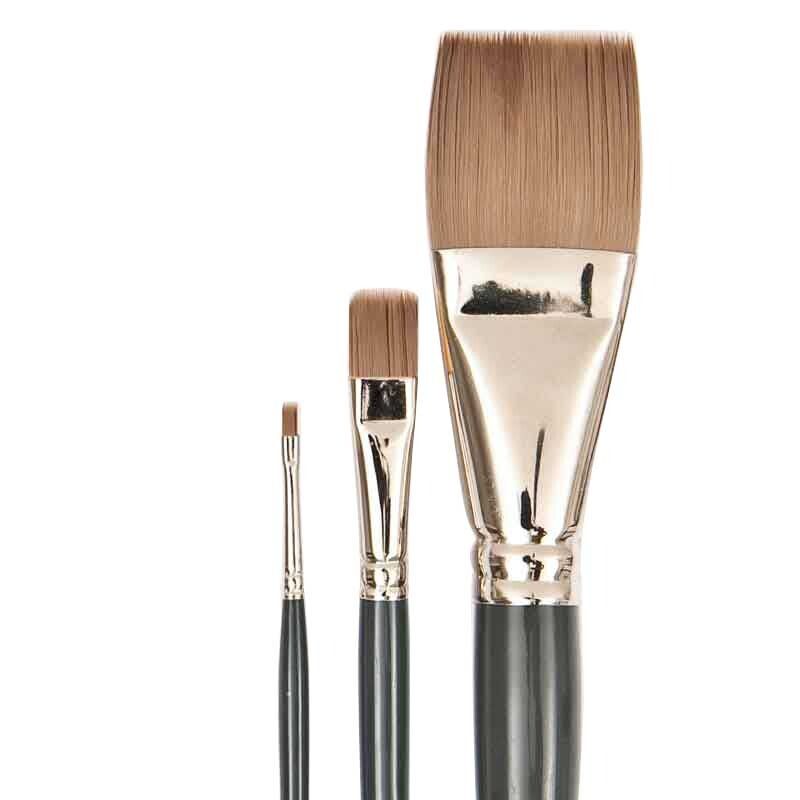 Rico Design Pinsel Art School Aquarell Synthetic flach grauer Stiel