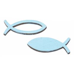 HobbyFun Streu Fisch türkis 3,5cm Holz 16 Stück HobbyFun Streu Fisch türkis 3,5cm Holz 16 Stück