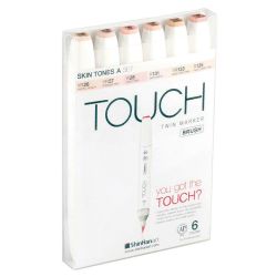 TOUCH Twin Brush Marker Skin Tones 6teilig TOUCH Twin Brush Marker Skin Tones 6teilig
