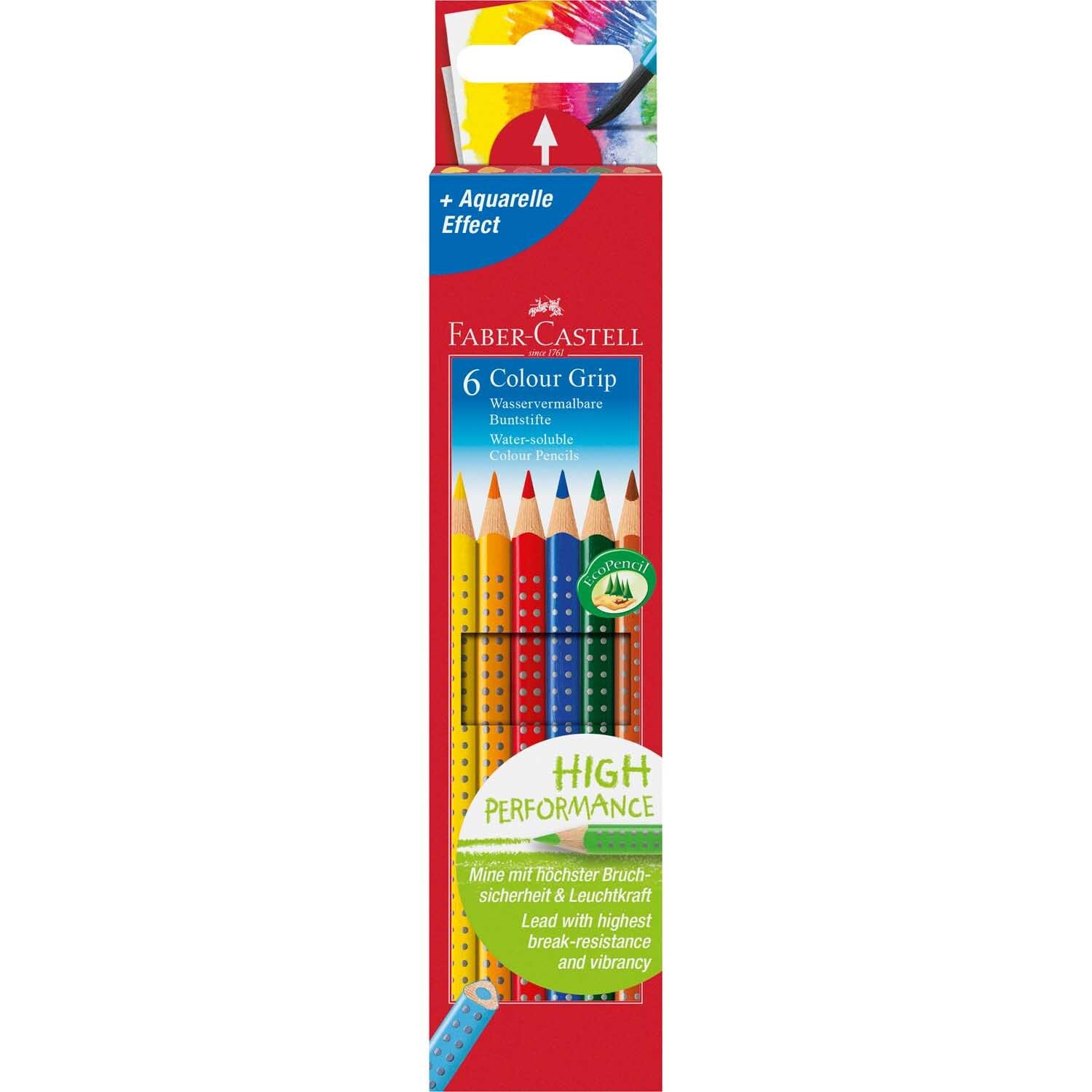 Faber Castell Colour GRIP Farbstift Kartonetui 6teilig