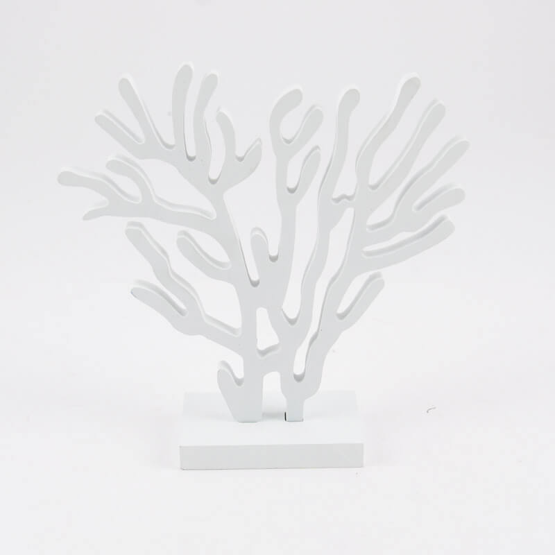 Dekokoralle weiß 17x17cm