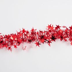 Spiralgirlande weihnachtsrot mit Sternen 7,5m Spiralgirlande weihnachtsrot mit Sternen 7,5m