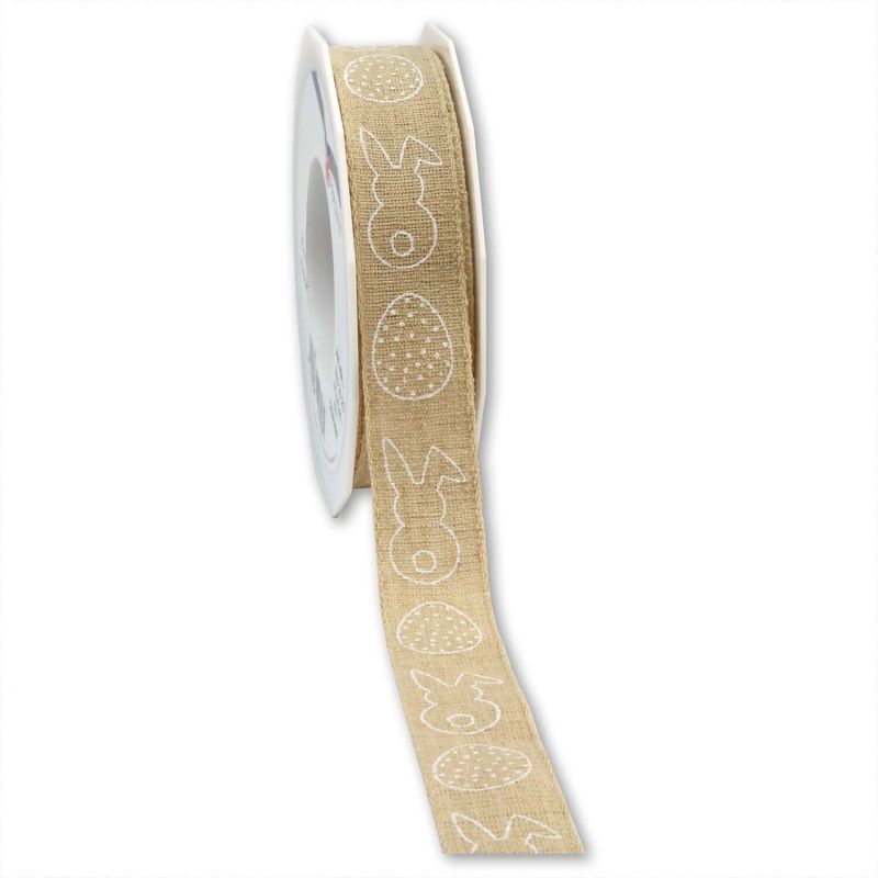 PRÄSENT Leinenband Breda natur 25mm 2m