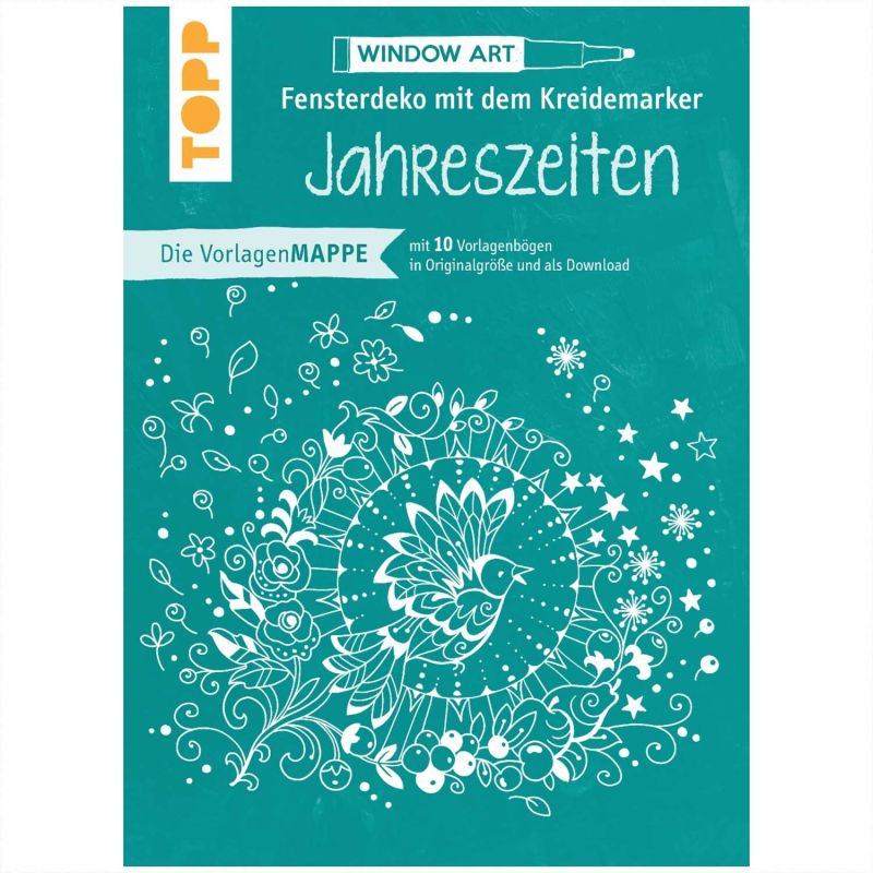 TOPP Vorlagenmappe Fensterdeko mit dem Kreidemarker Jahreszeiten