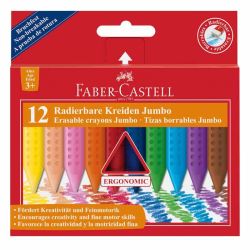 Faber Castell Grip radierbare Kreide Jumbo 12teilig Faber Castell Grip radierbare Kreide Jumbo 12teilig