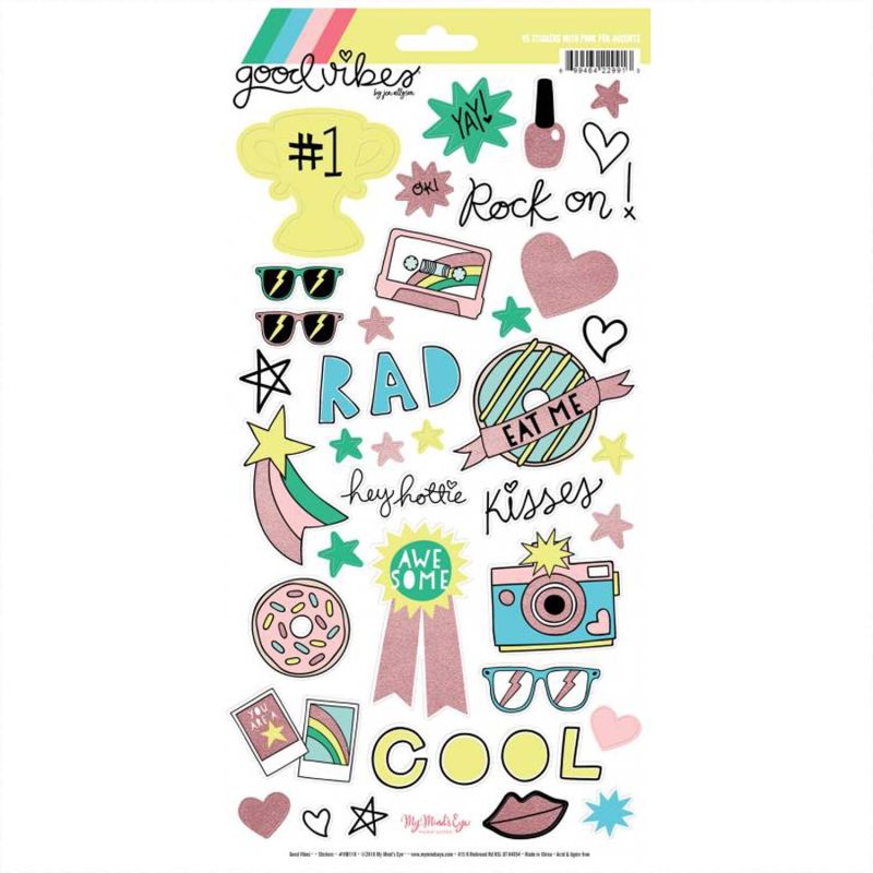 DECOHOBBY MyMindsEye Good Vibes - Sticker Sheet 15,2x30,5cm