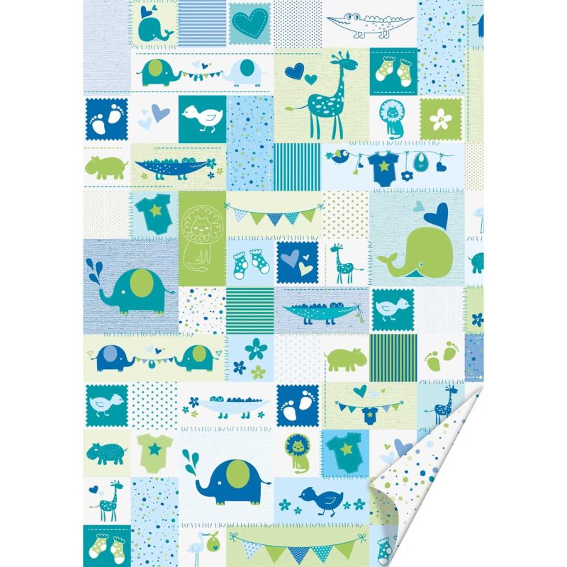 HEYDA Bastelkarton Baby blau-grün 50x70cm 300g/m²