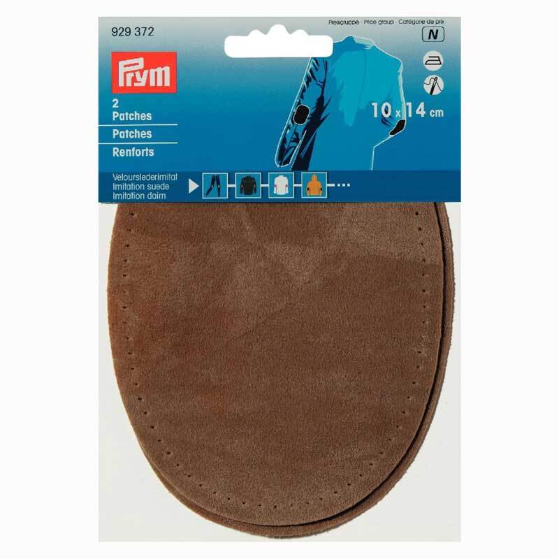 Prym Patches Velourlederimitat stein 14x10cm 2 Stück