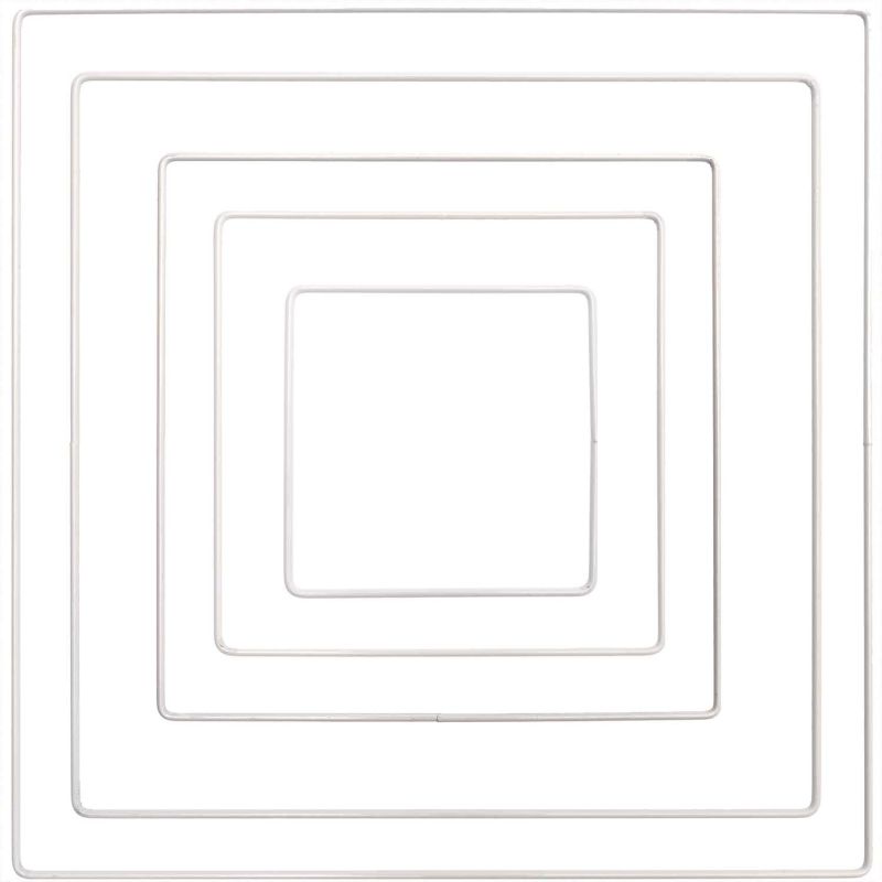 Rico Design Metallring Quadrat weiß