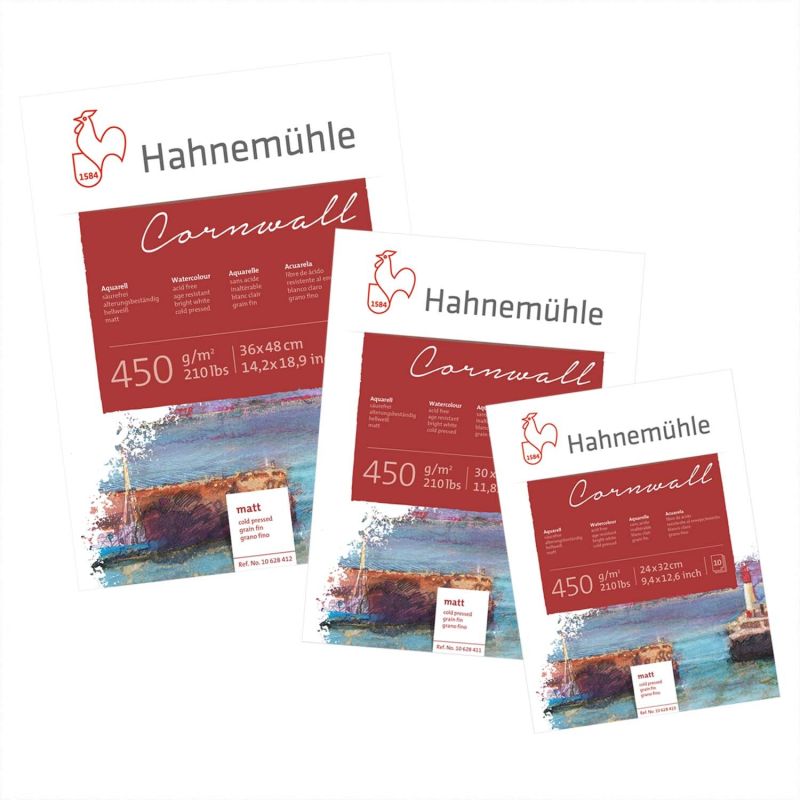 Hahnemühle Aquarellblock Cornwall matt 450g/m² 10 Blatt
