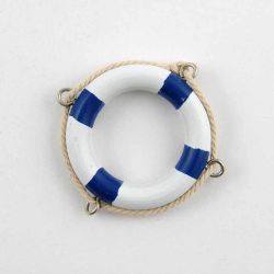 Rettungsring blau-weiß Holz 5cm Rettungsring blau-weiß Holz 5cm