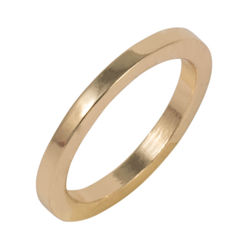 Rico Design Ring schlicht Kante eckig 16mm