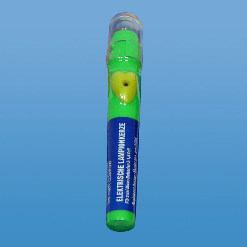 Lampionkerze elektrisch grün 12cm