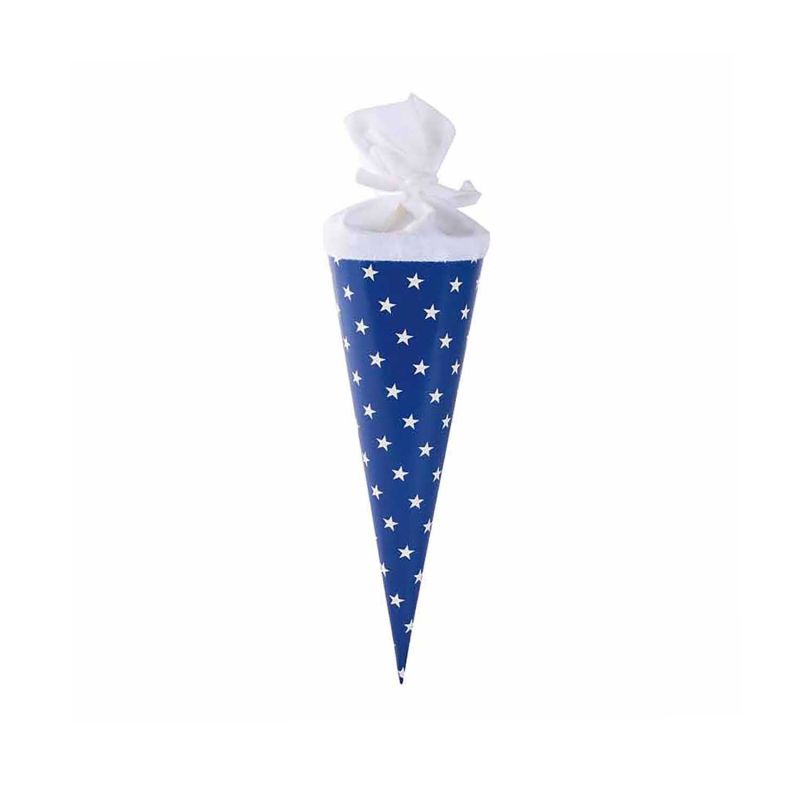 goldbuch Schultüte klein Sterne blau-weiß 35cm