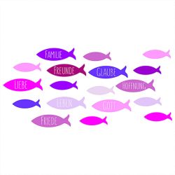 efco Wachsdekor Fische rot 8x6cm efco Wachsdekor Fische rot 8x6cm