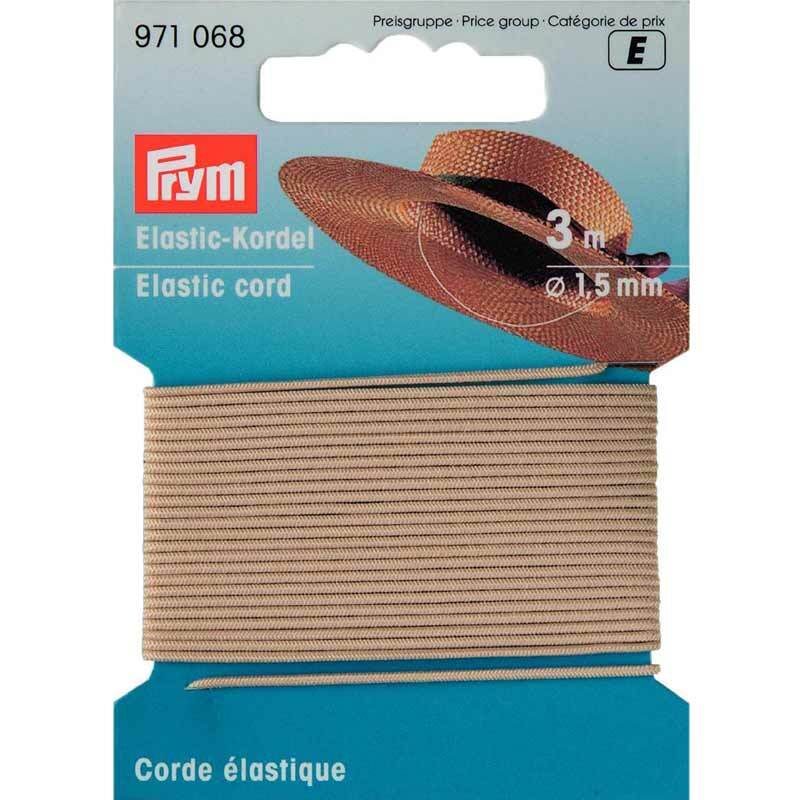 Prym Elastic Kordel Gummi beige 1,5mm 3m