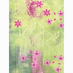 décopatch Papier Muster rosa-grün 3 Bogen décopatch Papier Muster rosa-grün 3 Bogen