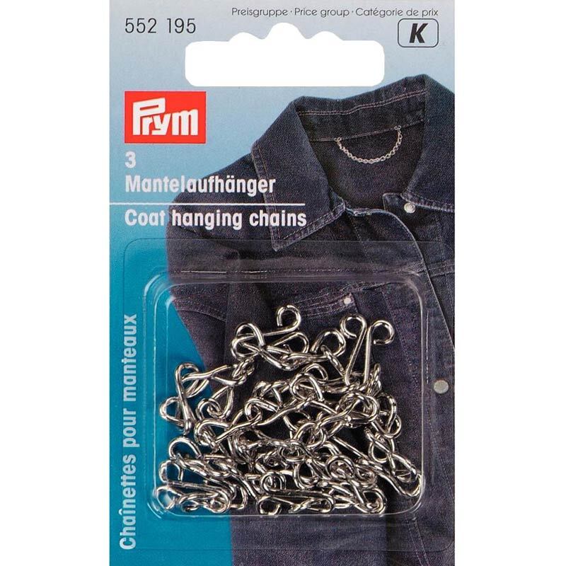 Prym Mantelaufhänger Kette silber 3 Stück