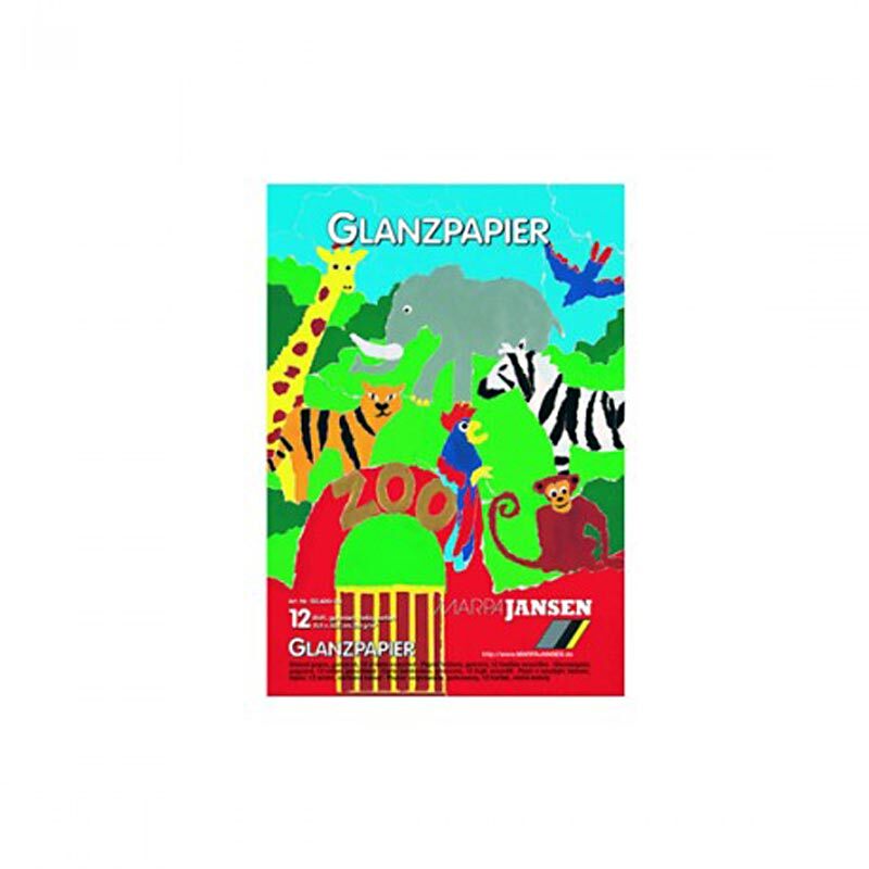 MARPA JANSEN Glanzpapier Packung mehrfarbig 22,5x32,5cm 12 Bogen