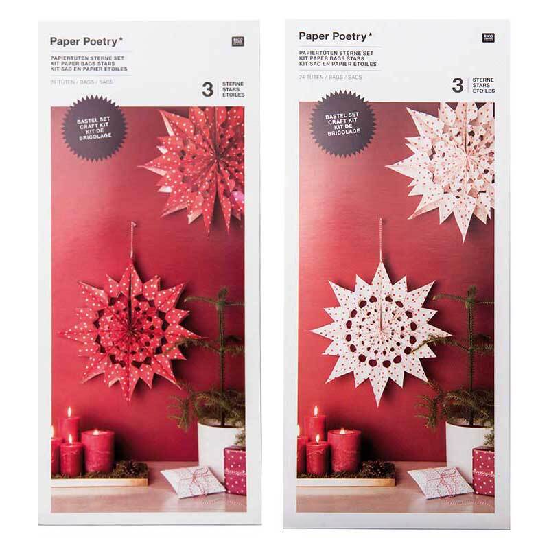 Paper Poetry Bastelset Papiertüten-Sterne Punkte groß