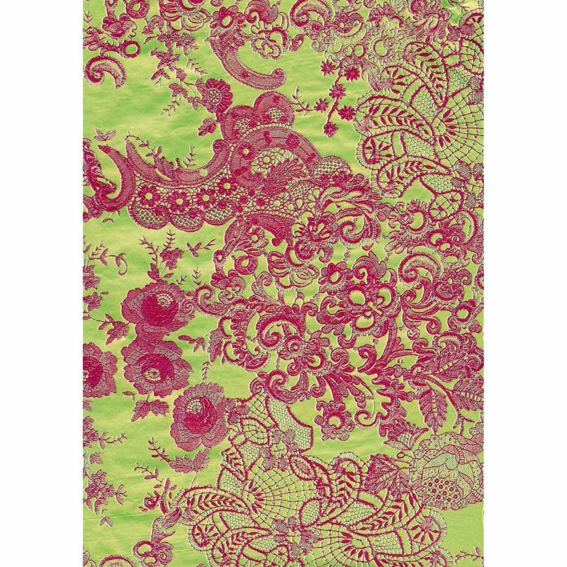 décopatch Papier Spitze gold-pink 3 Bogen
