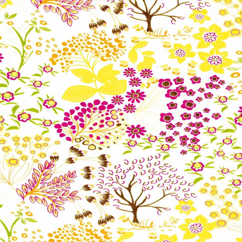 décopatch Papier Garten weiß 3 Bogen