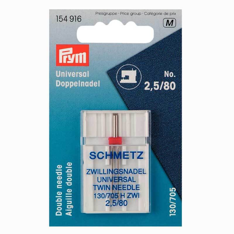 Prym Doppel-Nähmaschinennadel 130/705 2,5mm Standard Nr.80