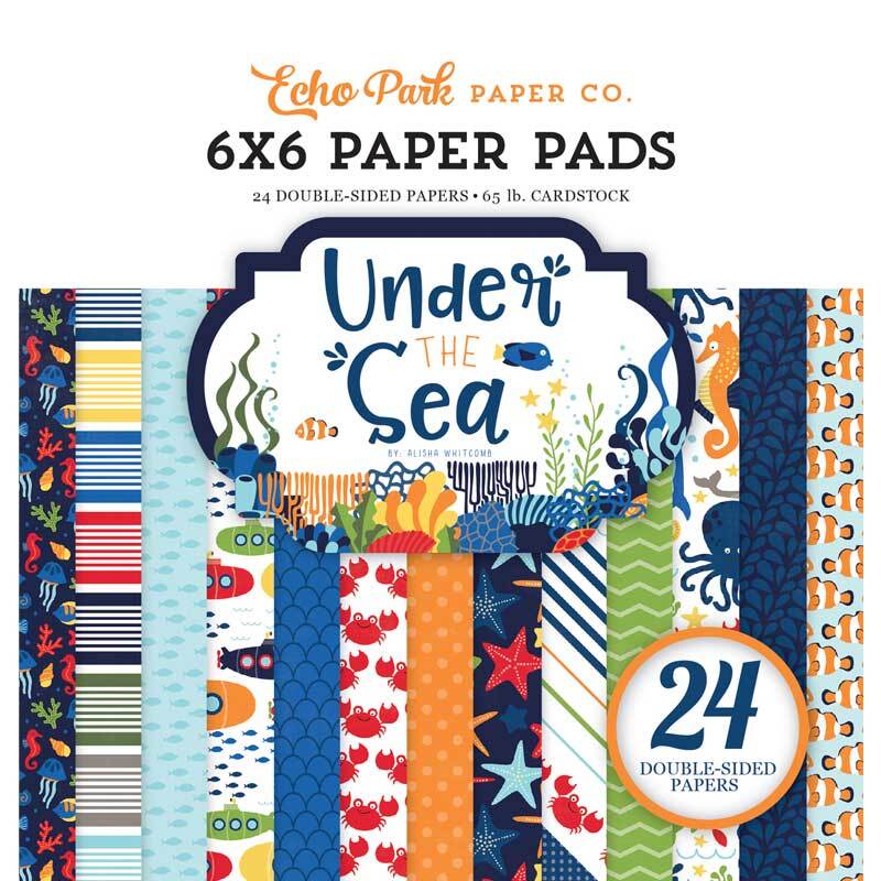 DECOHOBBY Scrapbooking Paper Pad Under the Sea 15,2x15,2cm