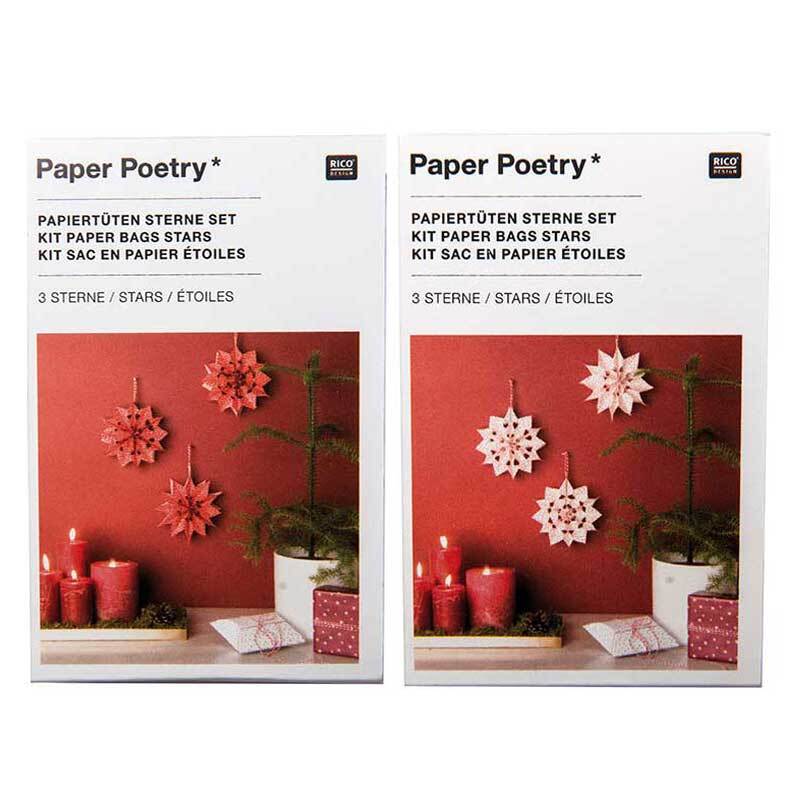 Paper Poetry Bastelset Papiertüten-Sterne Punkte klein