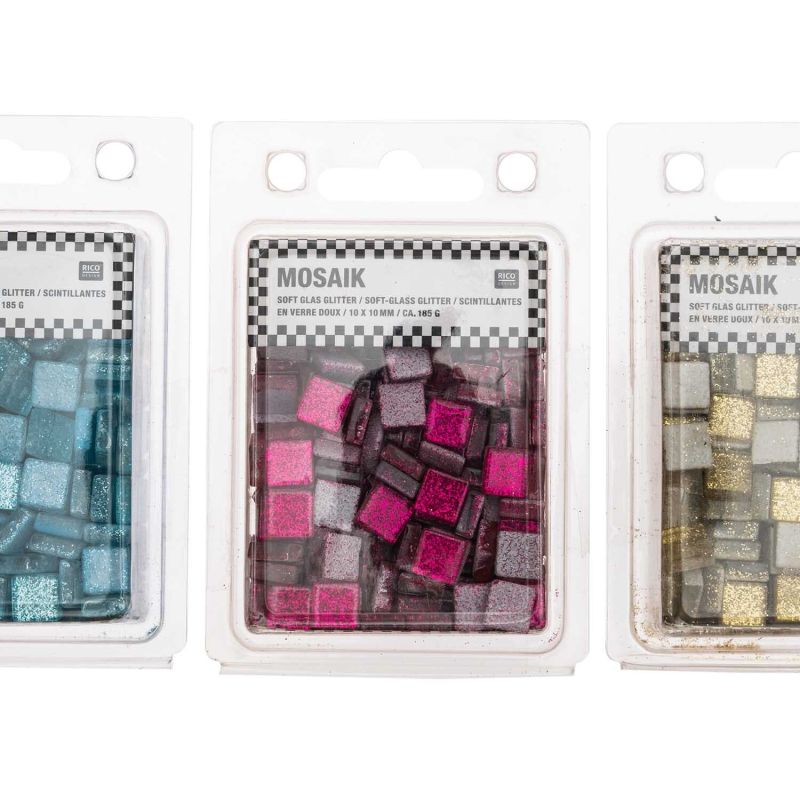 Rico Design Soft-Glas Mosaiksteine Glitter 185g