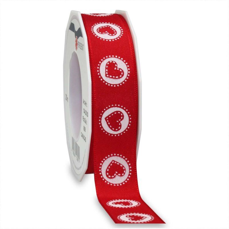 PRÄSENT Seidenband Caracas rot 25mm 3m