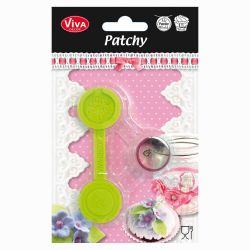 VIVA DECOR Patchy Knopf mittel mit Ausstanzer 9,5cm VIVA DECOR Patchy Knopf mittel mit Ausstanzer 9,5cm
