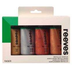 reeves Metallicacrylfarben Set 4x75ml reeves Metallicacrylfarben Set 4x75ml