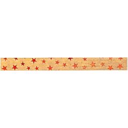 GOLDINA Packpapier-Ringelband hellbraun-rot 10mm 12m Hot Foil GOLDINA Packpapier-Ringelband hellbraun-rot 10mm 12m Hot Foil
