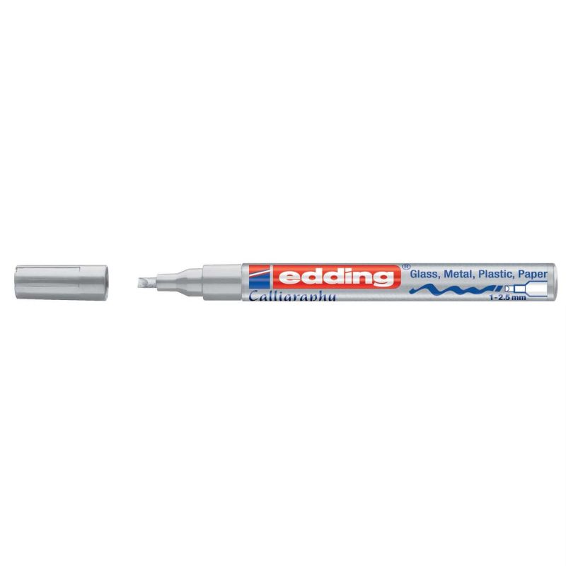 edding 753 calligraphy paintmarker silber 1-2,5mm