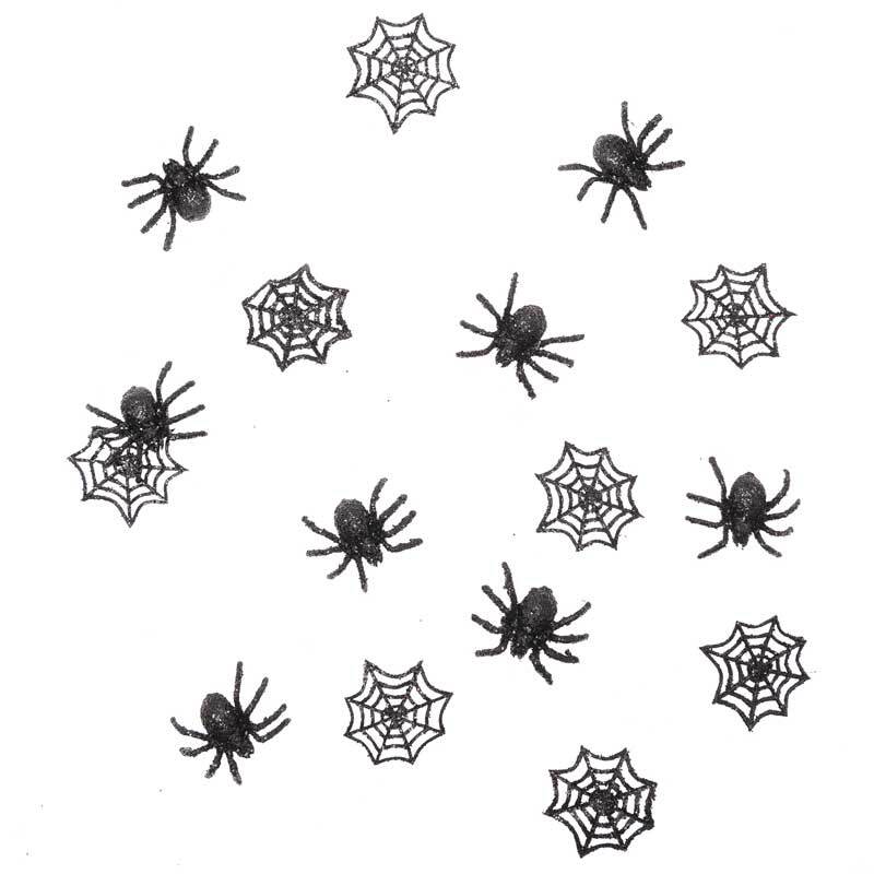 Tischdeko Halloween Spinne/Netz 18 Stück