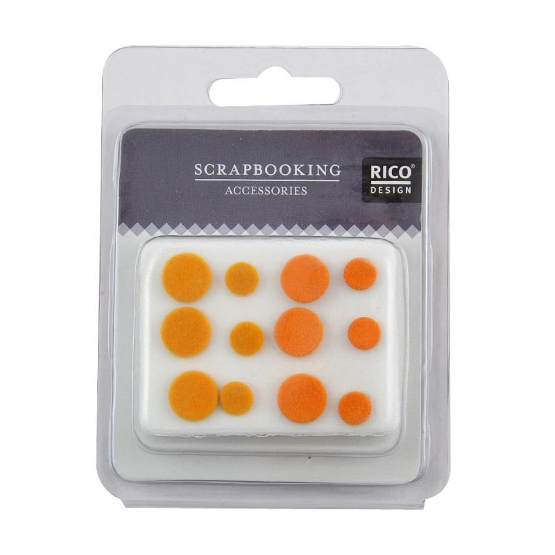 Rico Design Scrapbooking Nieten beflockt orange 12 Stück
