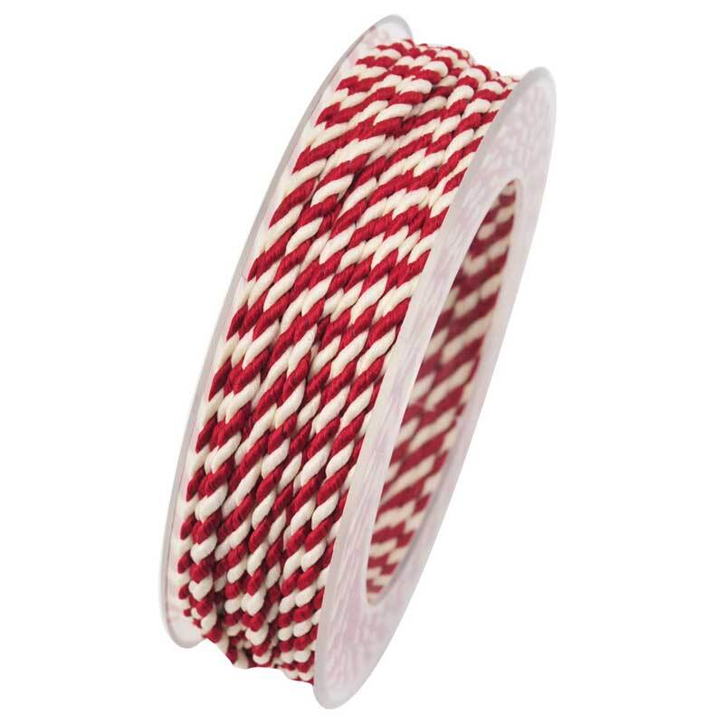 GOLDINA Lido Kordel rot-weiß 3mm 2,5m