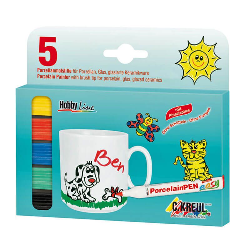 KREUL Hobby Line PorcelainPEN easy 5teilig