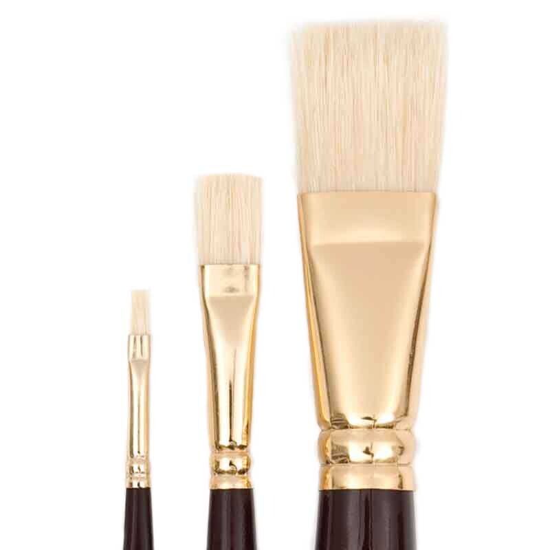 Rico Design Fine Art Öl Borste Ergonomic flach kurzer Stiel
