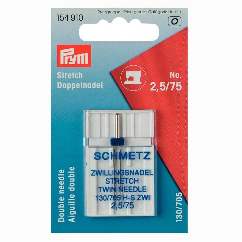 Prym Doppel-Nähmaschinennadel 130/705 2,5mm Stretch Nr.75