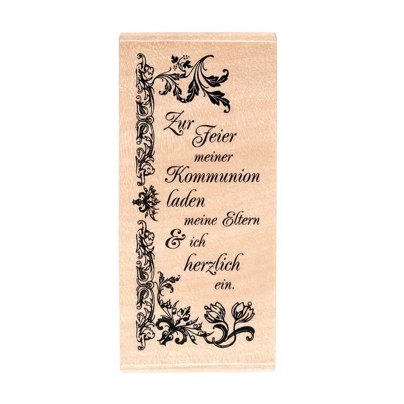 Rico Design Stempel Zur Feier meiner Kommunion 9x4cm