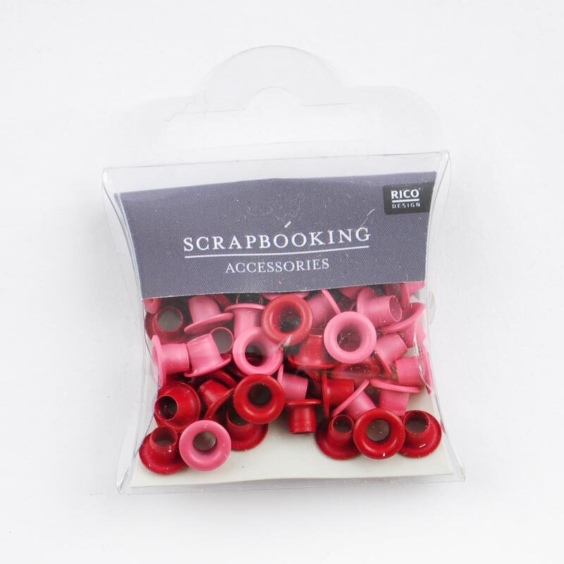 Rico Design Ösen rot 7mm 50 Stück