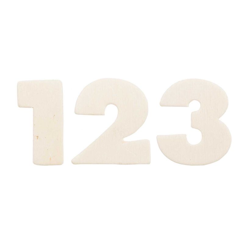 Rico Design Zahlen & Zeichen aus Holz 3,3cm