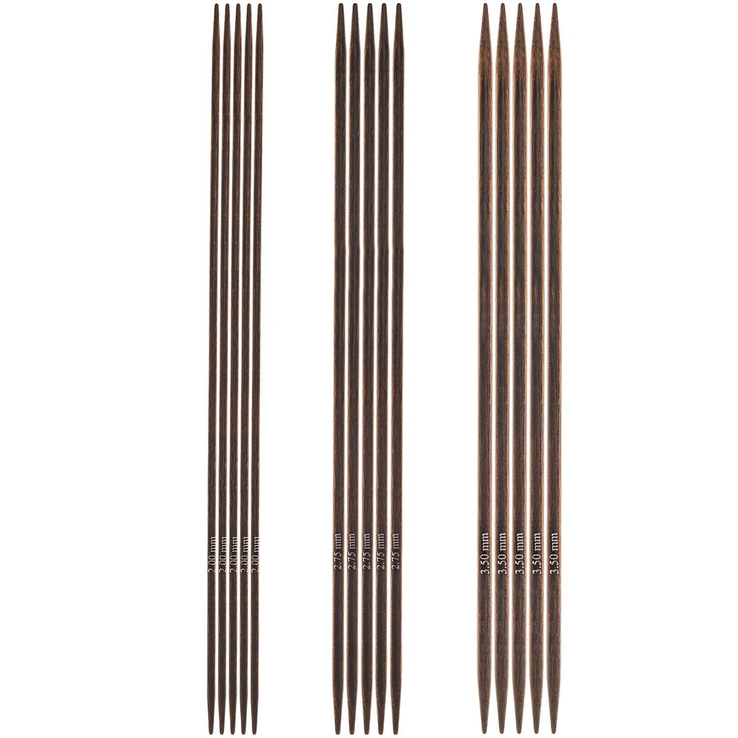 KnitPro Nadelspiel 15cm Birkenholz 2,0