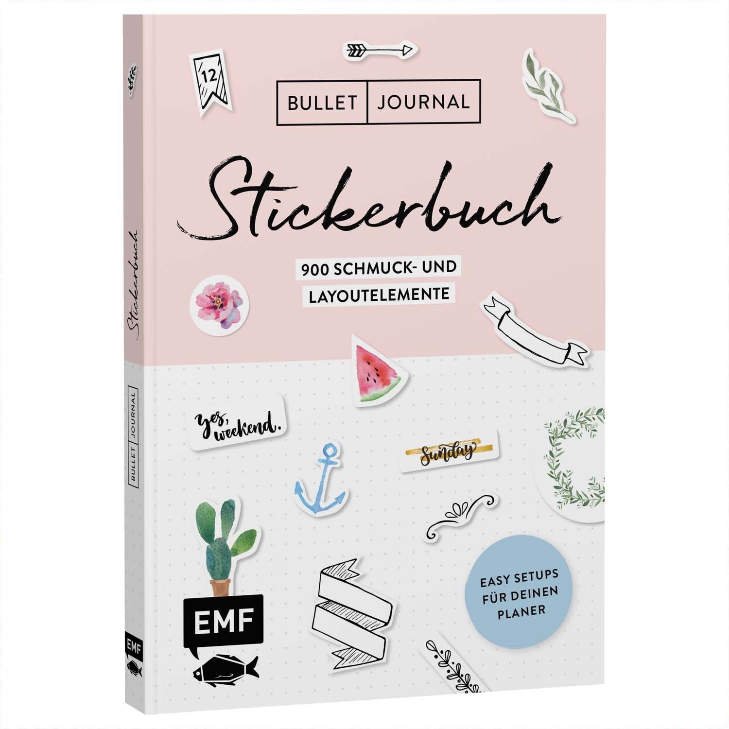 EMF Bullet Journal Stickerbuch - 900 Schmuck- & Layoutelemente