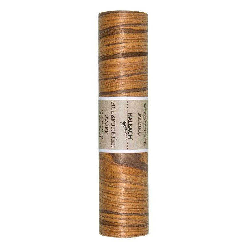 HALBACH Stoff Holzfurnier braun 20cm 1,25m