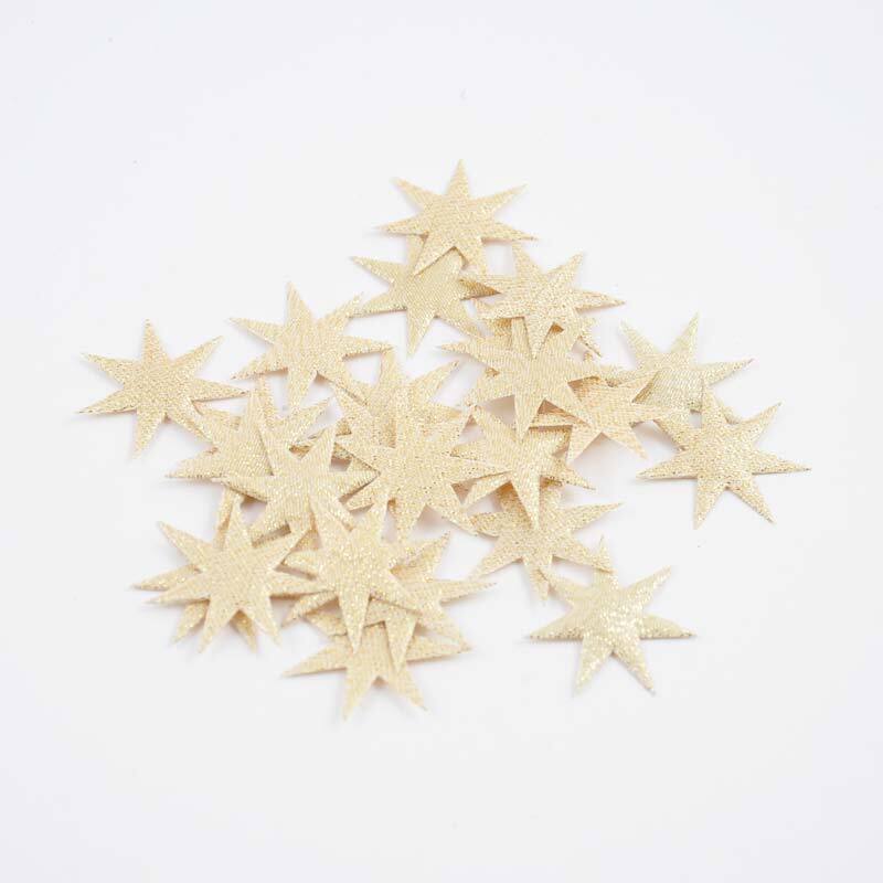 Streusterne Stoff gold 3cm 24 Stück