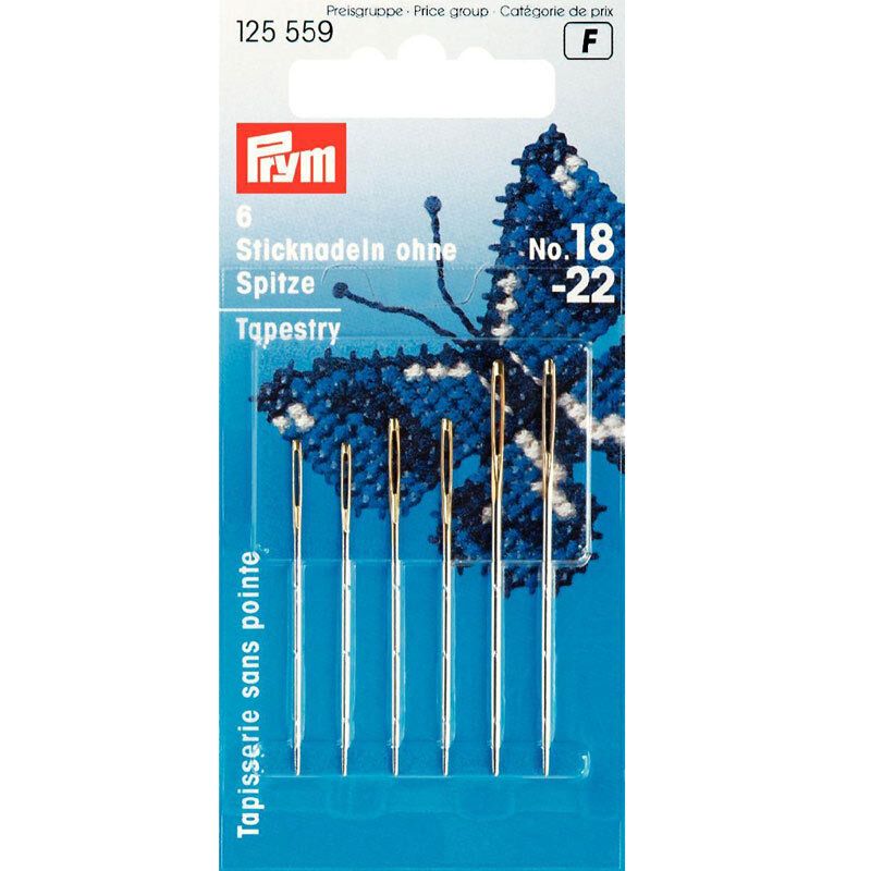 Prym Sticknadeln ohne Spitze silber versch. Gr. 6 Stück
